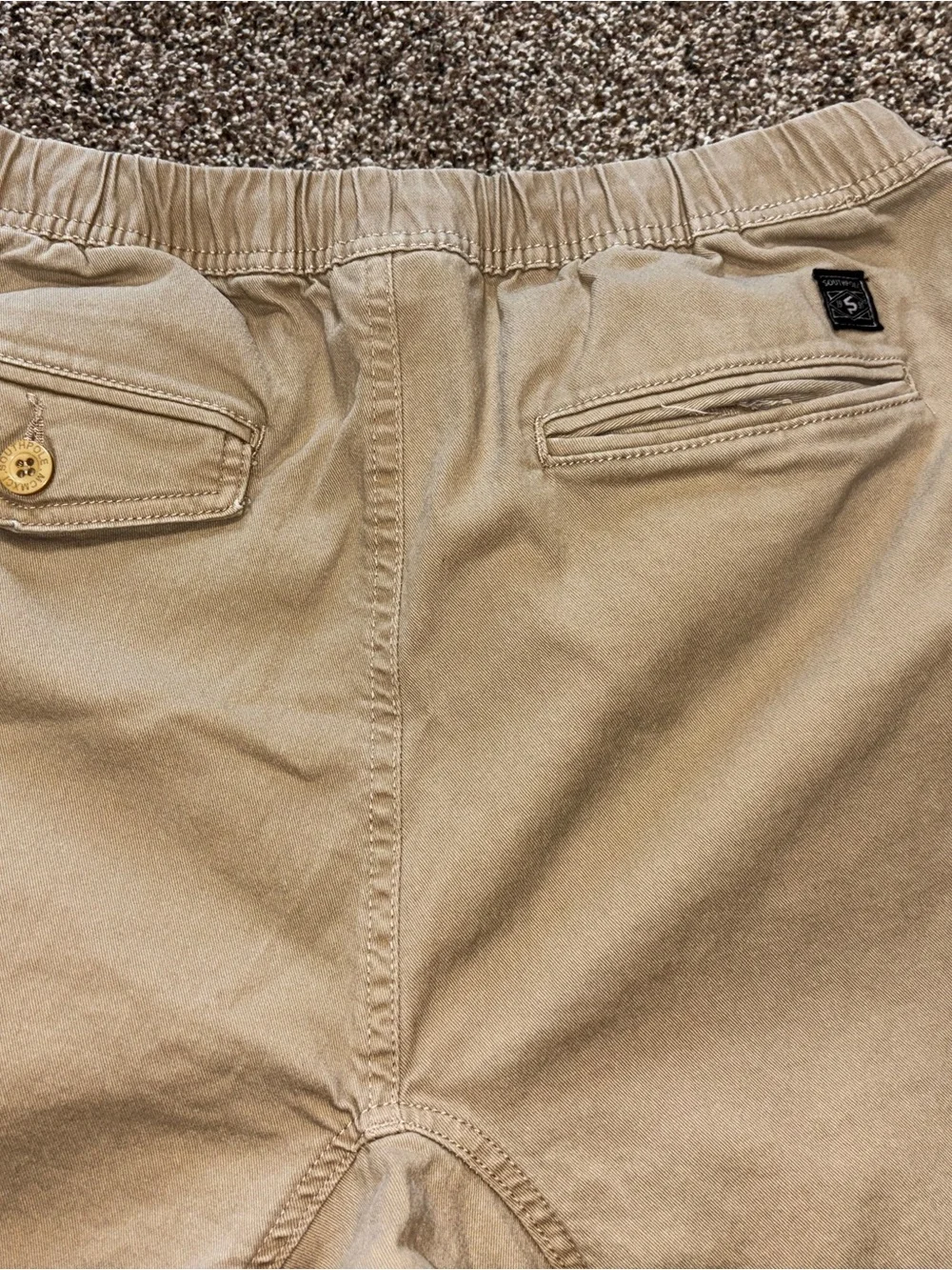 Southpole Flex the Movement Men’s Medium Twill Stretch Jogger Khaki Elastic